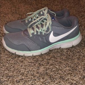 Grey and Mint Green Nike Sneakers